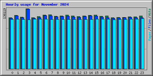 Hourly usage for November 2024