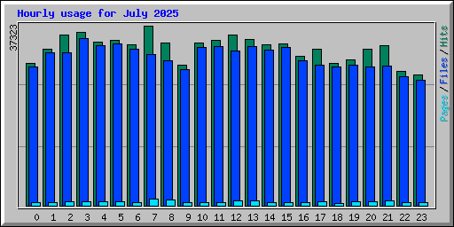 Hourly usage for July 2025